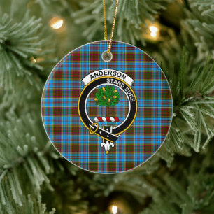 Décoration En Céramique Clan écossais Anderson Tartan et Crest