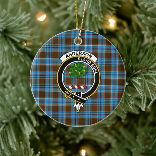 Décoration En Céramique Clan écossais Anderson Tartan et Crest (Arbre)
