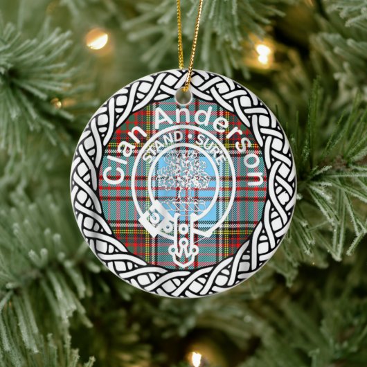 Décoration En Céramique Clan écossais Anderson Tartan et Crest (Arbre)