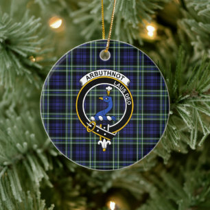 Décoration En Céramique Clan écossais Arbuthnot Tartan et Crest