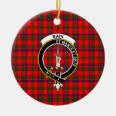 Décoration En Céramique Clan écossais Bain Tartan et Crest (Devant)