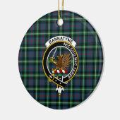 Décoration En Céramique Clan écossais Bannatyne Tartan et Crest (Gauche)