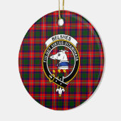 Décoration En Céramique Clan écossais Belshes Tartan et Crest (Gauche)