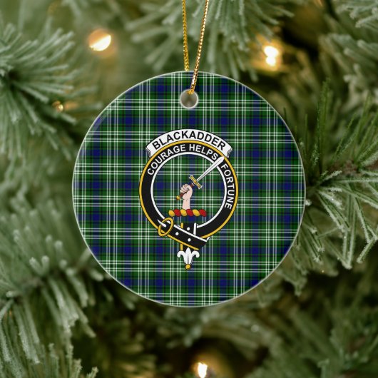 Décoration En Céramique Clan écossais Blackadder Tartan et Crest (Arbre)