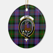 Décoration En Céramique Clan écossais Blair Modern Tartan and Crest (Gauche)