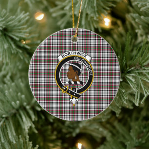 Décoration En Céramique Clan écossais Borthwick Tartan et Crest
