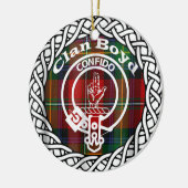 Décoration En Céramique Clan écossais Boyd Tartan et Crest (Gauche)