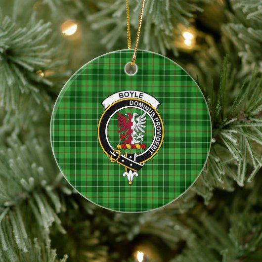 Décoration En Céramique Clan écossais Boyle Tartan et Crest (Arbre)