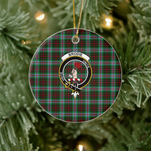Décoration En Céramique Clan écossais Brodie Tartan et Crest (Arbre)
