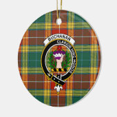 Décoration En Céramique Clan écossais Buchanan Old Sett Tartan et Crest (Gauche)