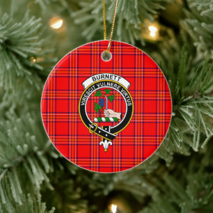 Décoration En Céramique Clan écossais Burnett Modern Tartan and Crest