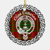 Décoration En Céramique Clan écossais Cameron Tartan et Crest (Devant)