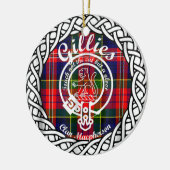 Décoration En Céramique Clan écossais Gillies Tartan et Crest (Gauche)