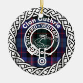 Décoration En Céramique Clan écossais Guthrie Tartan et Crest (Devant)