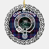 Décoration En Céramique Clan écossais Guthrie Tartan et Crest (Dos)