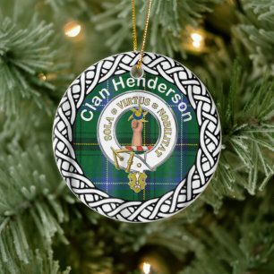 Décoration En Céramique Clan écossais Henderson Tartan et Crest