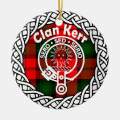 Décoration En Céramique Clan écossais Kerr Tartan et Crest (Devant)