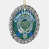 Décoration En Céramique Clan écossais Lockhart Tartan et Crest (Droite)