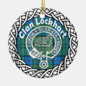Décoration En Céramique Clan écossais Lockhart Tartan et Crest (Devant)
