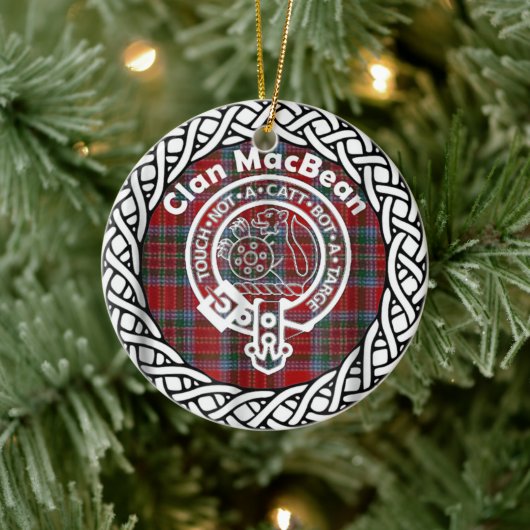 Décoration En Céramique Clan écossais MacBean Tartan et Crest (Arbre)