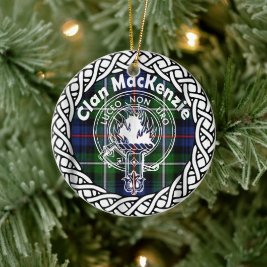 Décoration En Céramique Clan écossais MacKenzie Tartan et Crest (Arbre)