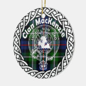 Décoration En Céramique Clan écossais MacKenzie Tartan et Crest (Gauche)
