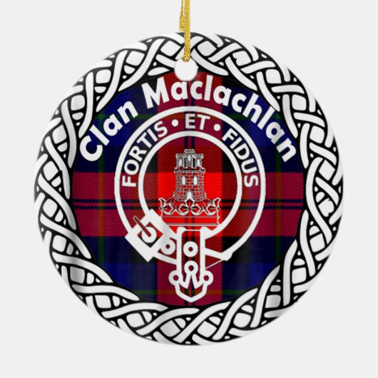 Décoration En Céramique Clan écossais Maclachlan Tartan et Crest (Dos)