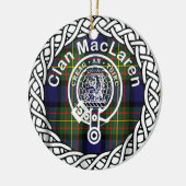 Décoration En Céramique Clan écossais MacLaren Tartan et Crest (Gauche)