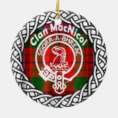 Décoration En Céramique Clan écossais MacNicol Tartan et Crest (Dos)