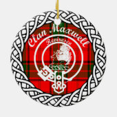 Décoration En Céramique Clan écossais Maxwell Tartan et Crest (Dos)