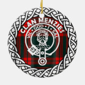 Décoration En Céramique Clan écossais Menzies Tartan et Crest (Dos)