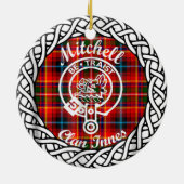 Décoration En Céramique Clan écossais Mitchell Tartan et Crest (Dos)