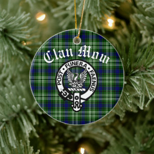 Décoration En Céramique Clan écossais Mow Crest & Tartan