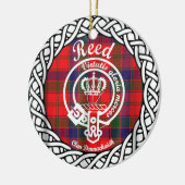 Décoration En Céramique Clan écossais Reed Tartan et Crest (Gauche)