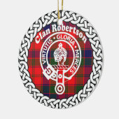 Décoration En Céramique Clan écossais Robertson Tartan et Crest (Gauche)