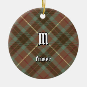 Décoration En Céramique Clan Fraser Chasse Météo Tartan