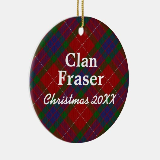 Décoration En Céramique Clan Fraser Scottish Tartan (Droite)