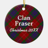 Décoration En Céramique Clan Fraser Scottish Tartan (Devant)