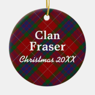 Décoration En Céramique Clan Fraser Scottish Tartan