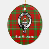Décoration En Céramique Clan Grierson Crest Badge & Tartan (Gauche)