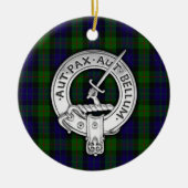 Décoration En Céramique Clan Gunn Crest & Tartan (Devant)