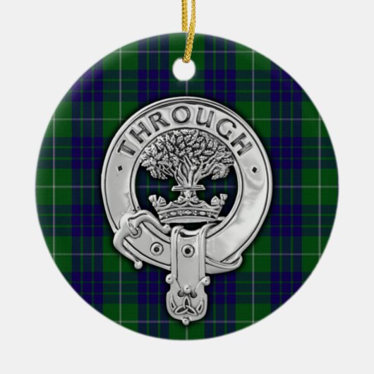 Décoration En Céramique Clan Hamilton Crest & Hunter Tartan (Devant)