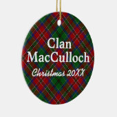 Décoration En Céramique Clan MacCulloch Scottish Tartan (Droite)
