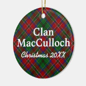 Décoration En Céramique Clan MacCulloch Scottish Tartan (Gauche)