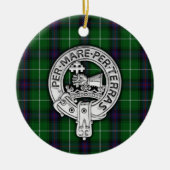 Décoration En Céramique Clan MacDonald de Isles Crest & Tartan (Devant)