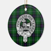 Décoration En Céramique Clan MacDonald de Isles Crest & Tartan (Gauche)