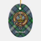Décoration En Céramique Clan MacDowall Crest sur Tartan (Devant)