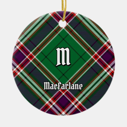Décoration En Céramique Clan MacFarlane Chasse moderne Tartan (Devant)