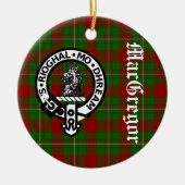 Décoration En Céramique Clan MacGregor Crest Badge et Tartan personnalisab (Devant)