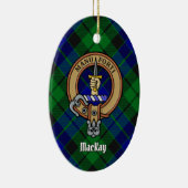 Décoration En Céramique Clan MacKay Crest sur Tartan (Droite)